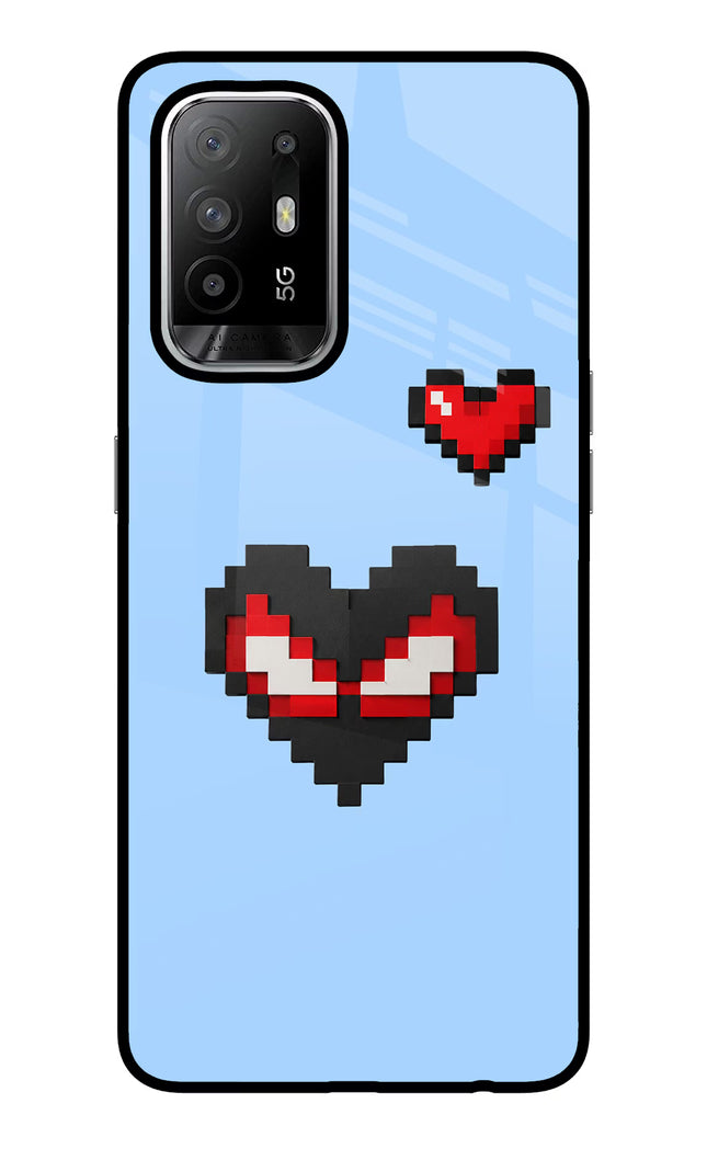 Peter Heart Oppo F19 Pro+ Glass Case