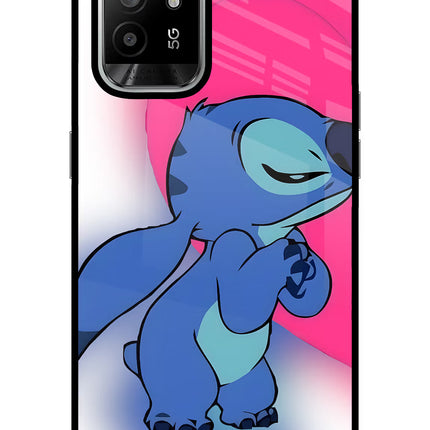 Stitch Hug Oppo F19 Pro+ Glass Case