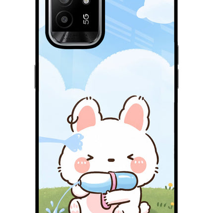 Bunny Treat Oppo F19 Pro+ Glass Case Back Cover by Casekaro