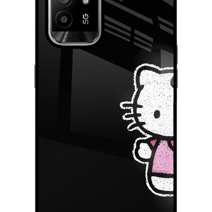 Kitty Charm Oppo F19 Pro+ Glass Case Back Cover by Casekaro
