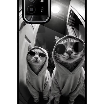 Hood Cats Oppo F19 Pro+ Glass Case Back Cover by Casekaro