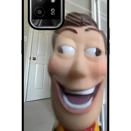 Side Eye Woody Oppo F19 Pro+ Glass Case Back Cover by Casekaro