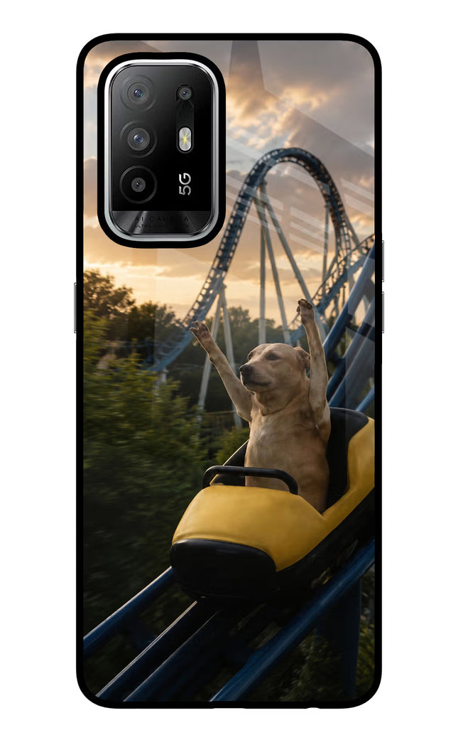 Rollercoaster Dog Oppo F19 Pro+ Glass Case