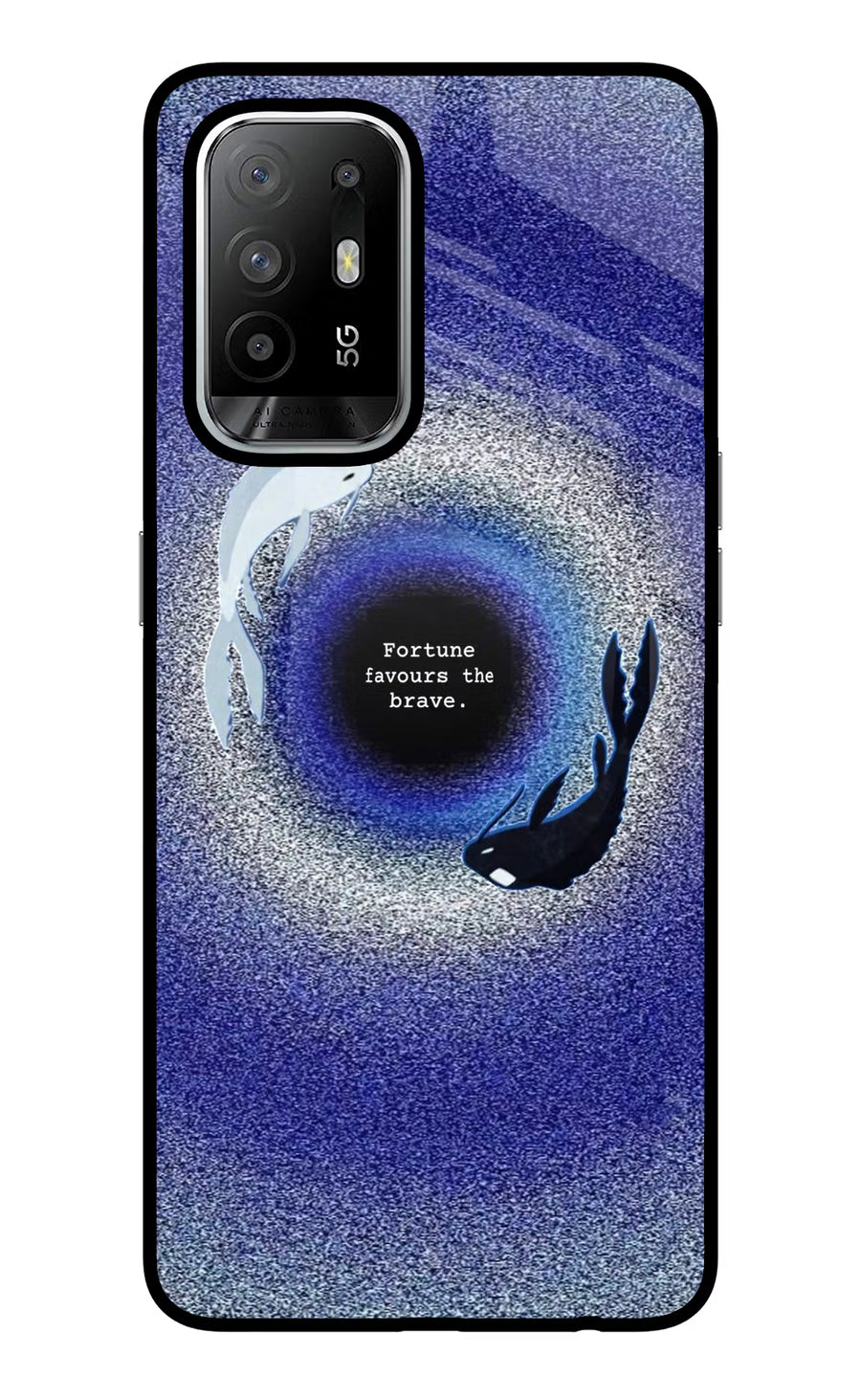 Dark Koi Oppo F19 Pro+ Back Cover, Glass case