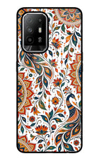 White Mayura Oppo F19 Pro+ Glass Case