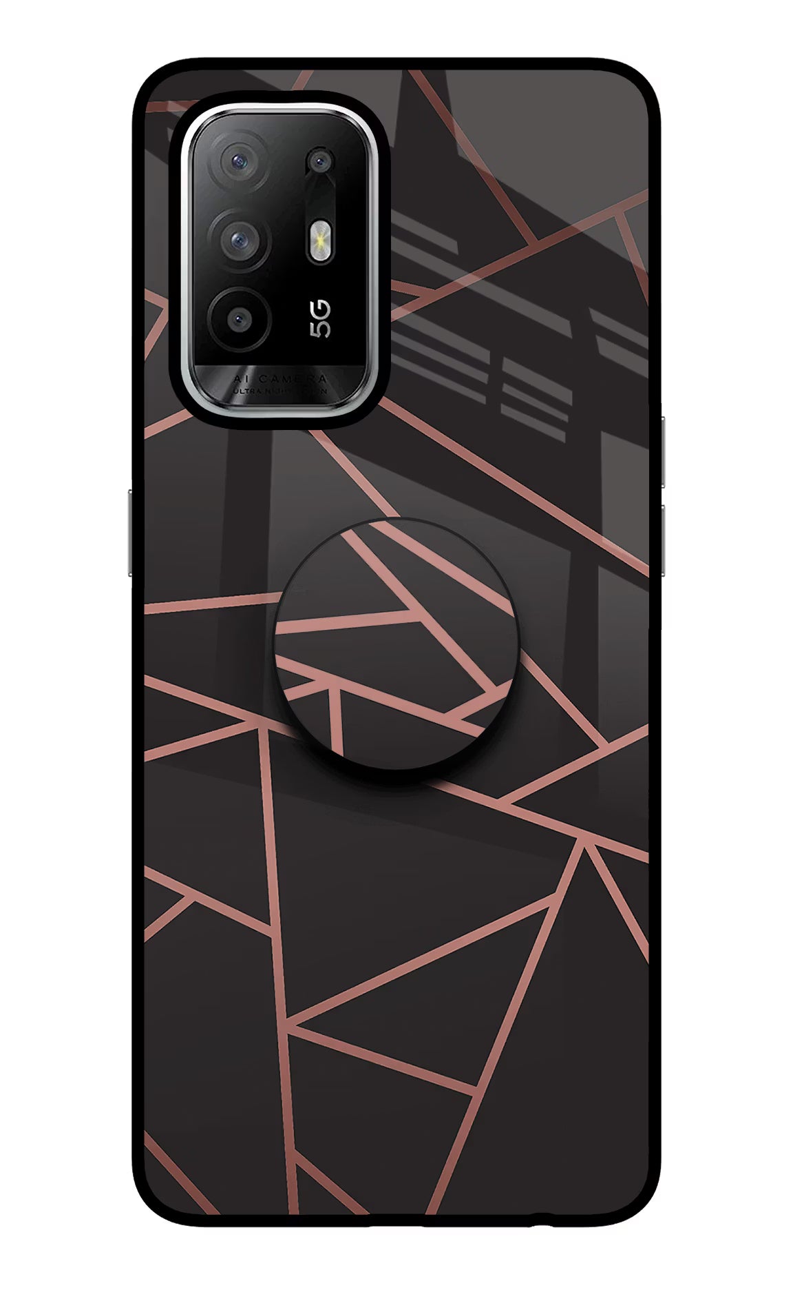 Geometric Pattern Oppo F19 Pro+ Glass Case