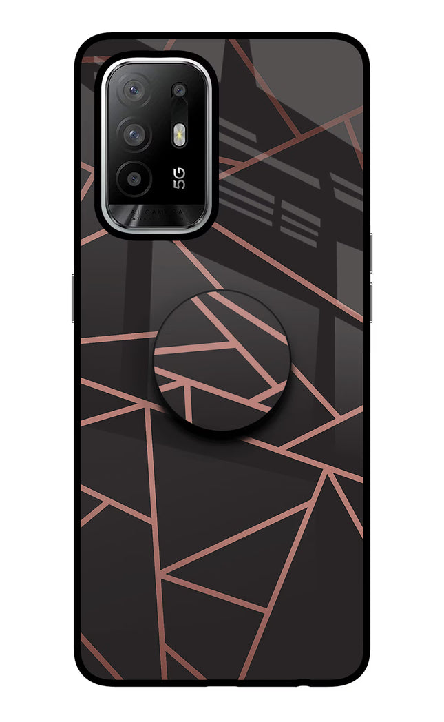 Geometric Pattern Oppo F19 Pro+ Glass Case
