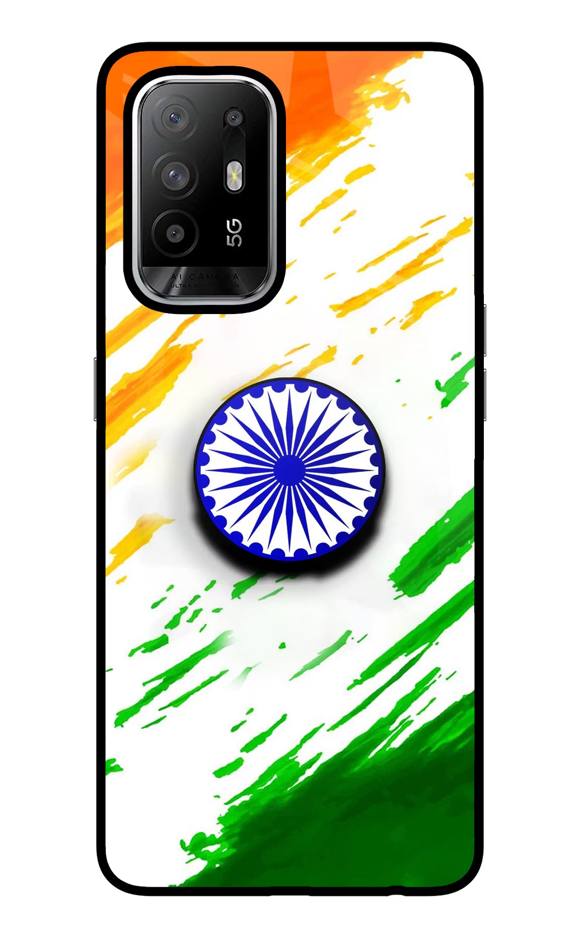 Indian Flag Ashoka Chakra Oppo F19 Pro+ Pop Case by Casekaro