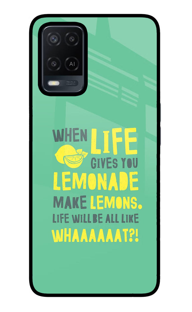 Quote Oppo A54 Glass Case Back Cover by Casekaro