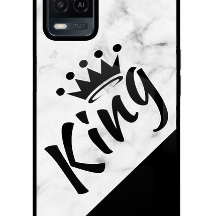 King Oppo A54 Glass Case Back Cover by Casekaro