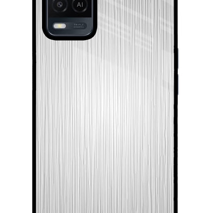 Wooden Grey Texture Oppo A54 Glass Case Back Cover by Casekaro