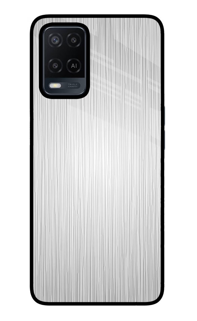 Wooden Grey Texture Oppo A54 Glass Case Back Cover by Casekaro