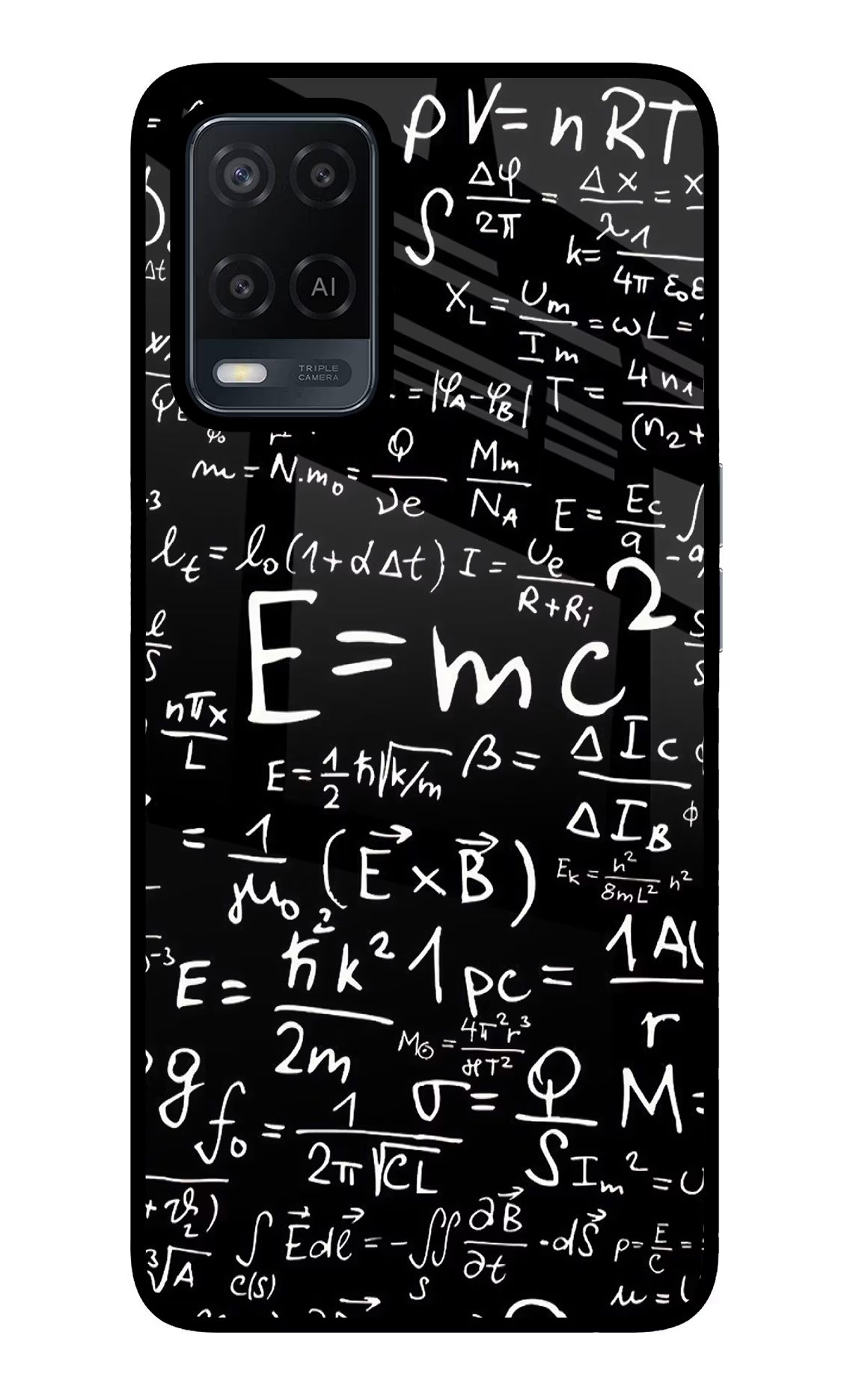Physics Formula Oppo A54 Glass Case Back Cover by Casekaro