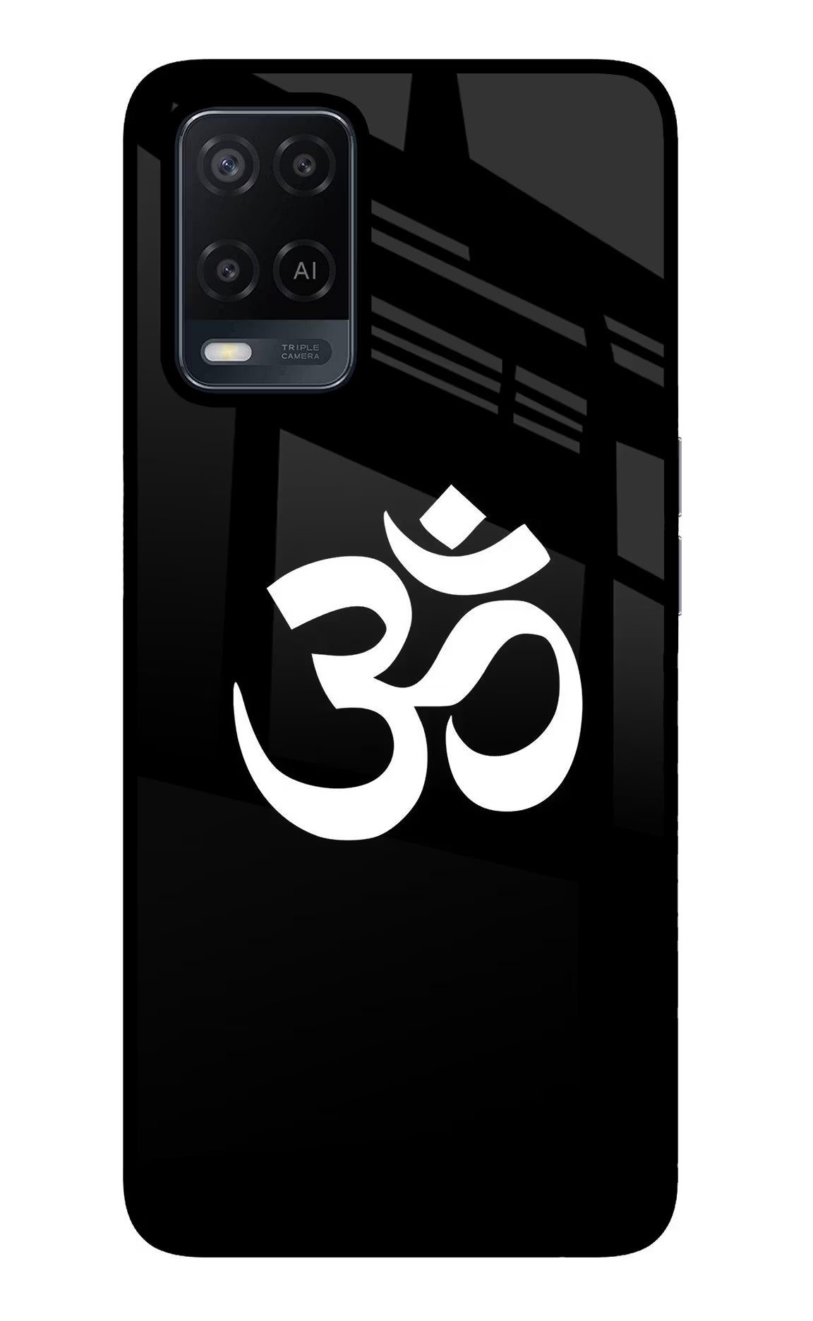 Om Oppo A54 Glass Case Back Cover by Casekaro