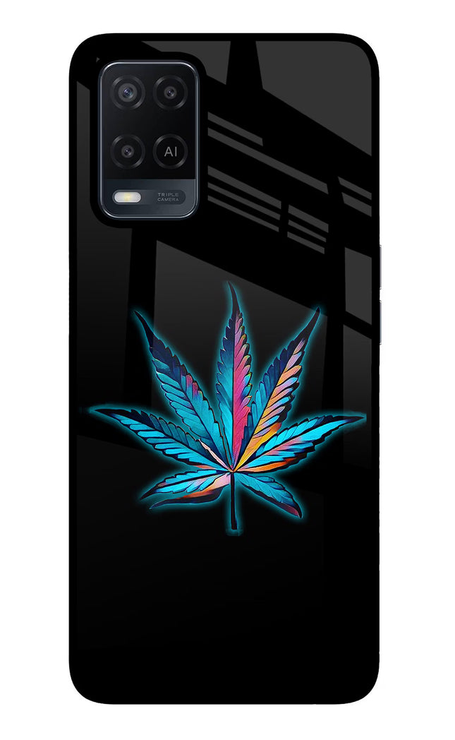 Weed Oppo A54 Glass Case Back Cover by Casekaro