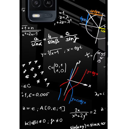 Mathematics Formula Oppo A54 Glass Case Back Cover by Casekaro
