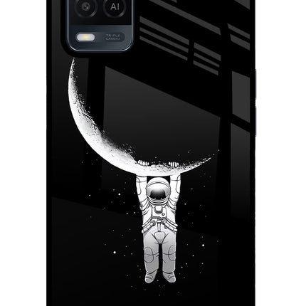 Moon Space Oppo A54 Glass Case Back Cover by Casekaro