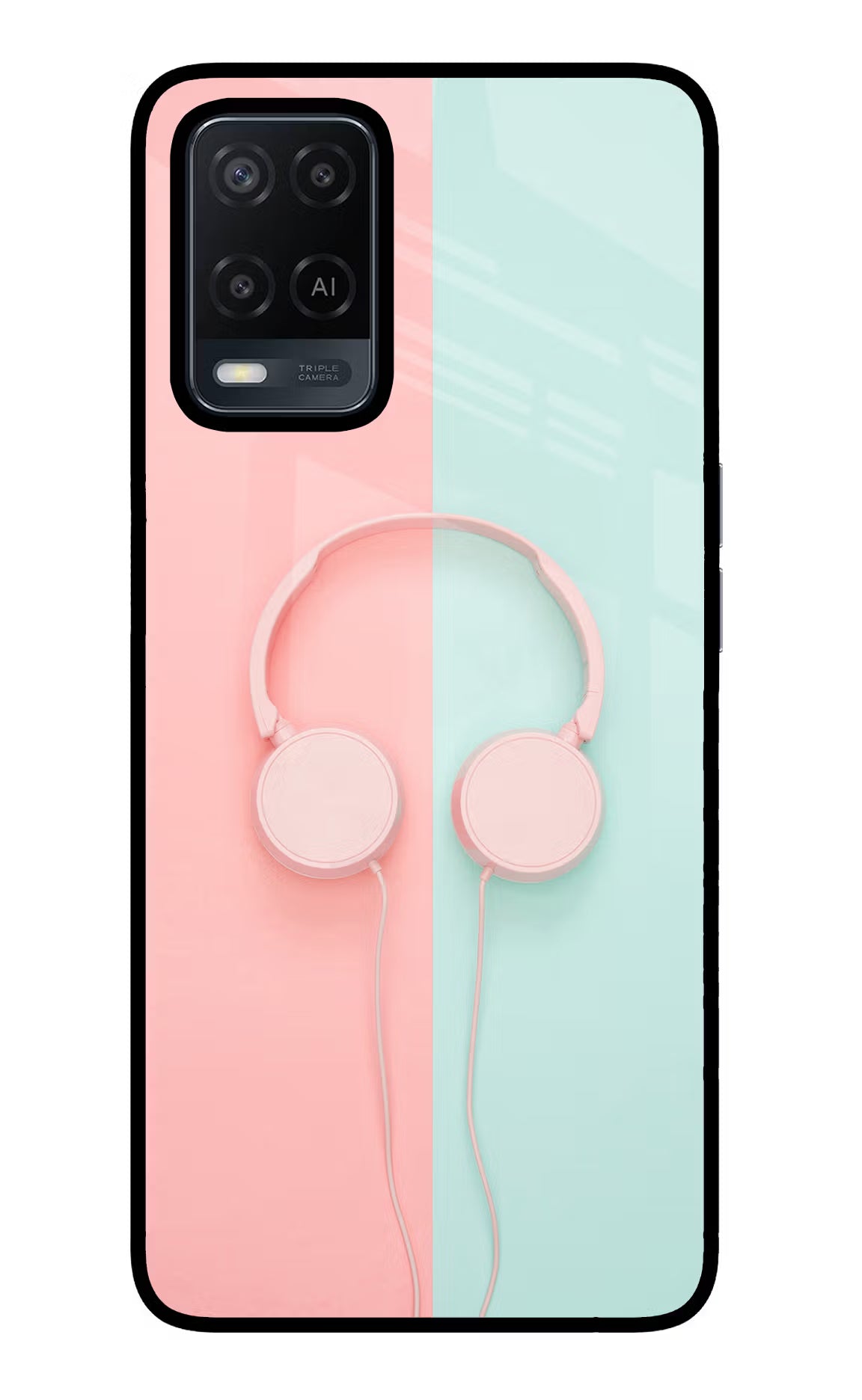 Music Lover Oppo A54 Glass Case Back Cover by Casekaro