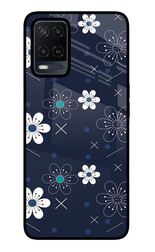 Flowers Oppo A54 Glass Case