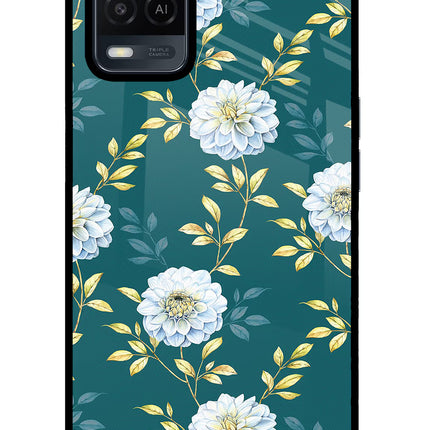 Flowers Oppo A54 Glass Case Back Cover by Casekaro
