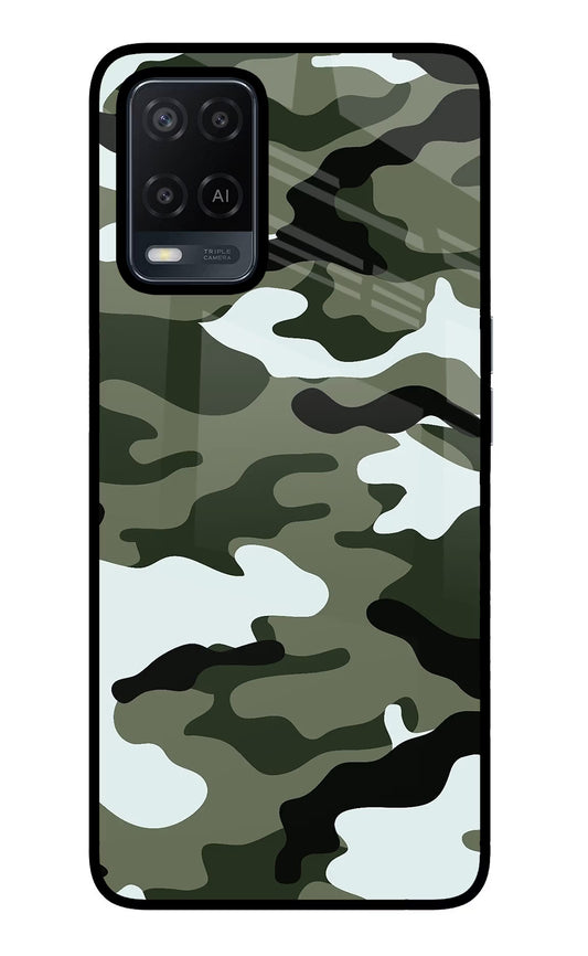 Camouflage Oppo A54 Glass Case