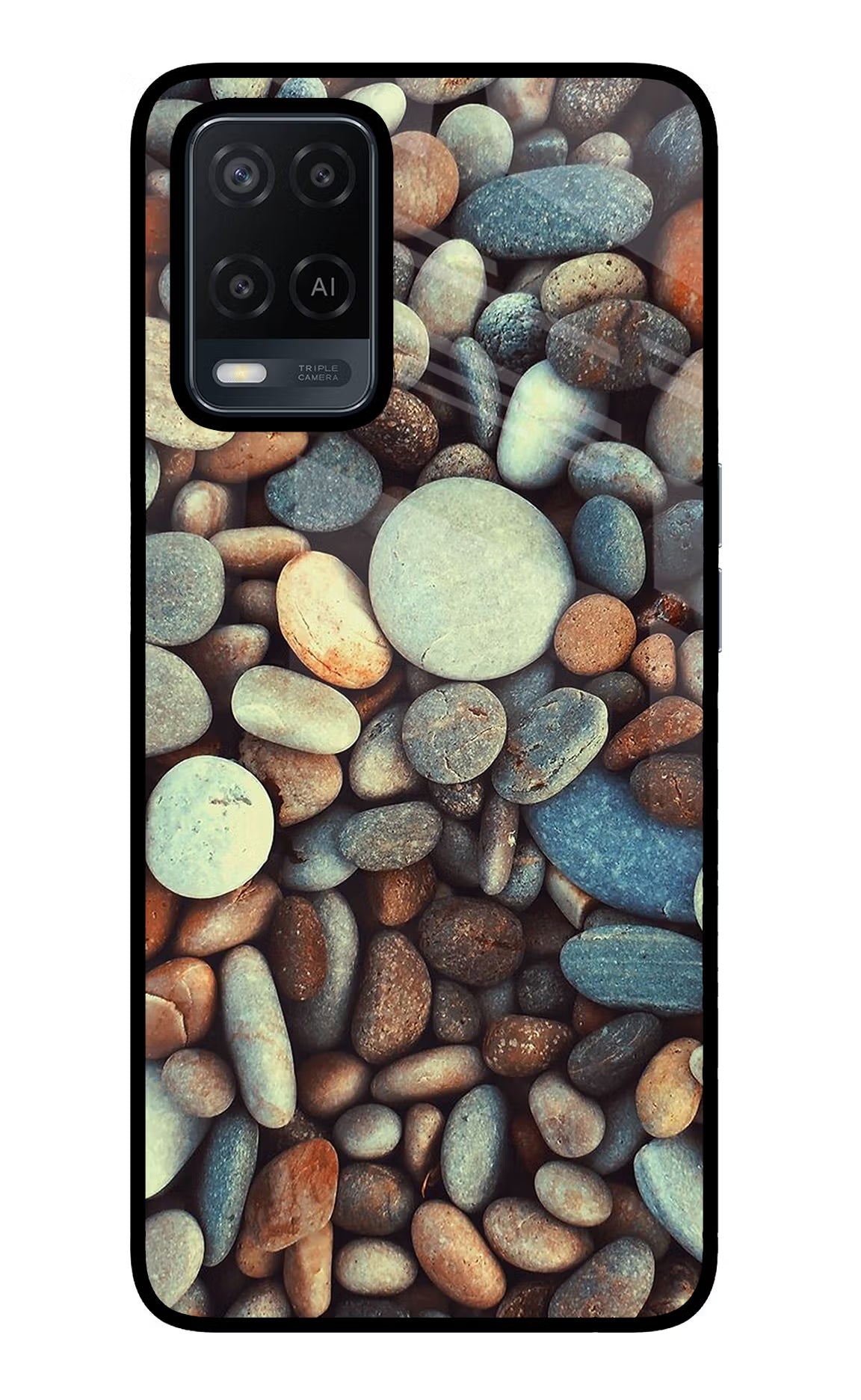Pebble Oppo A54 Glass Case Back Cover by Casekaro