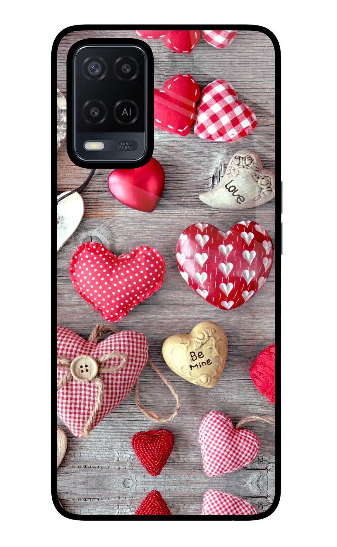 Love Wallpaper Oppo A54 Glass Case Back Cover by Casekaro