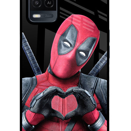 Deadpool Oppo A54 Glass Case Back Cover by Casekaro