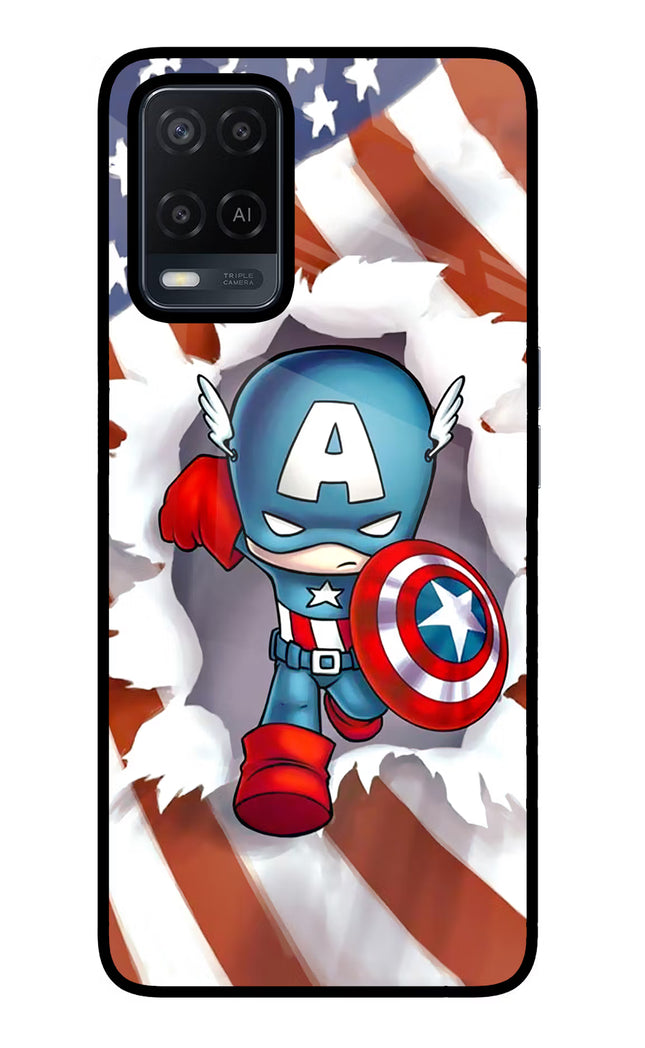 Captain America Oppo A54 Glass Case Back Cover by Casekaro