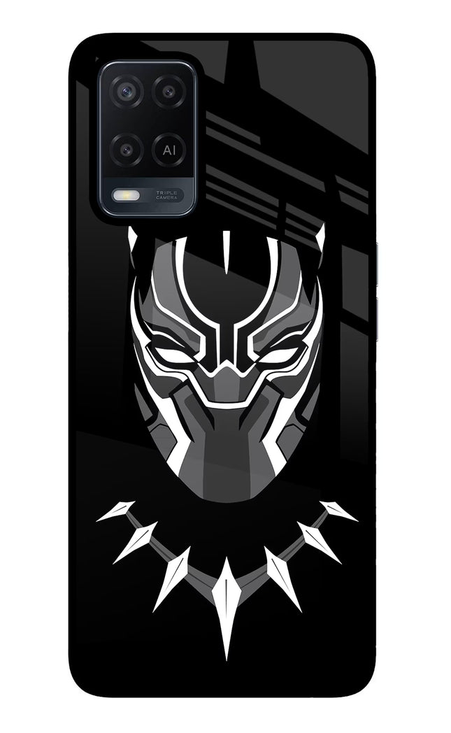 Black Panther Oppo A54 Glass Case Back Cover by Casekaro