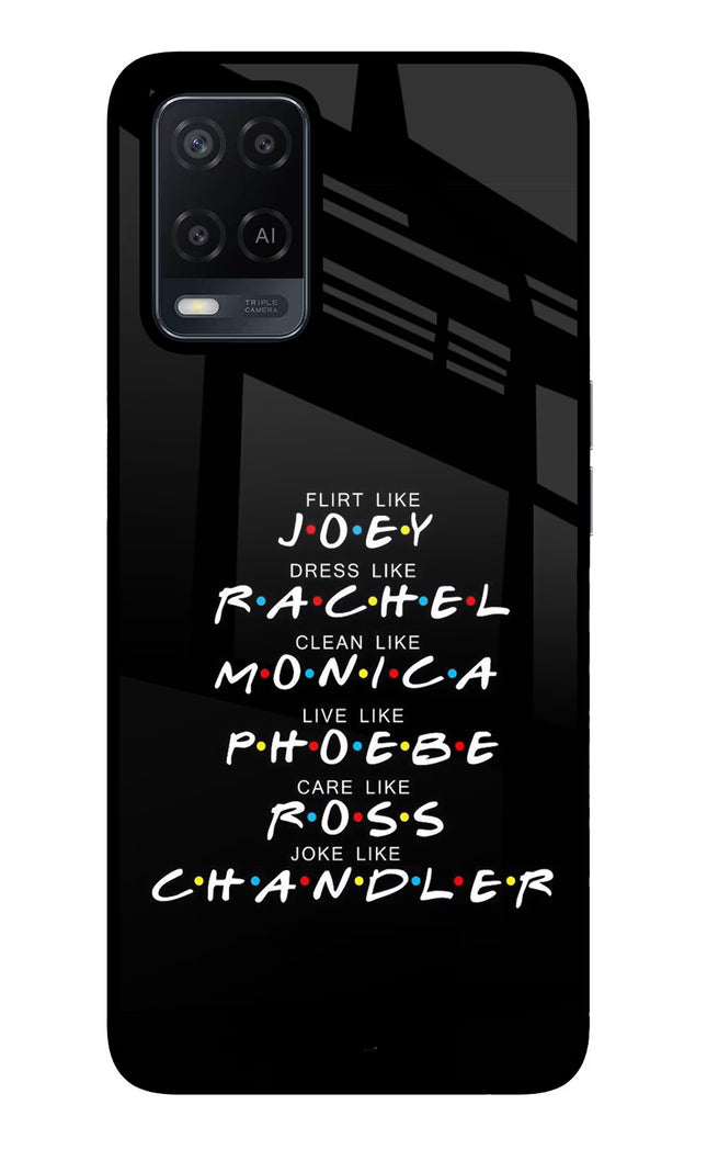 FRIENDS Character Oppo A54 Glass Case Back Cover by Casekaro
