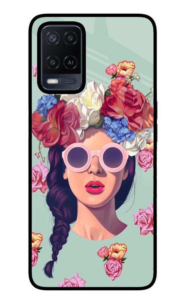 Pretty Girl Oppo A54 Glass Case Back Cover by Casekaro