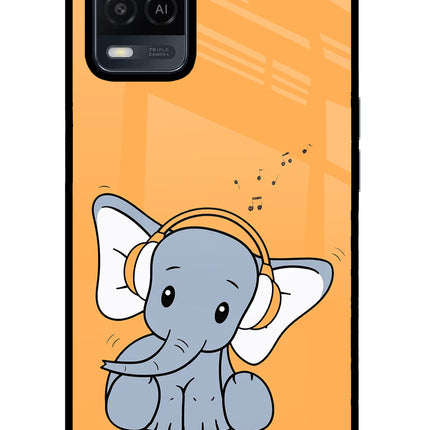 High On Music Oppo A54 Glass Case Back Cover by Casekaro