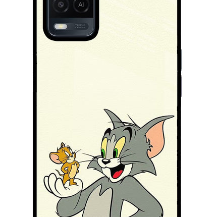 Tom & Jerry Oppo A54 Glass Case Back Cover by Casekaro