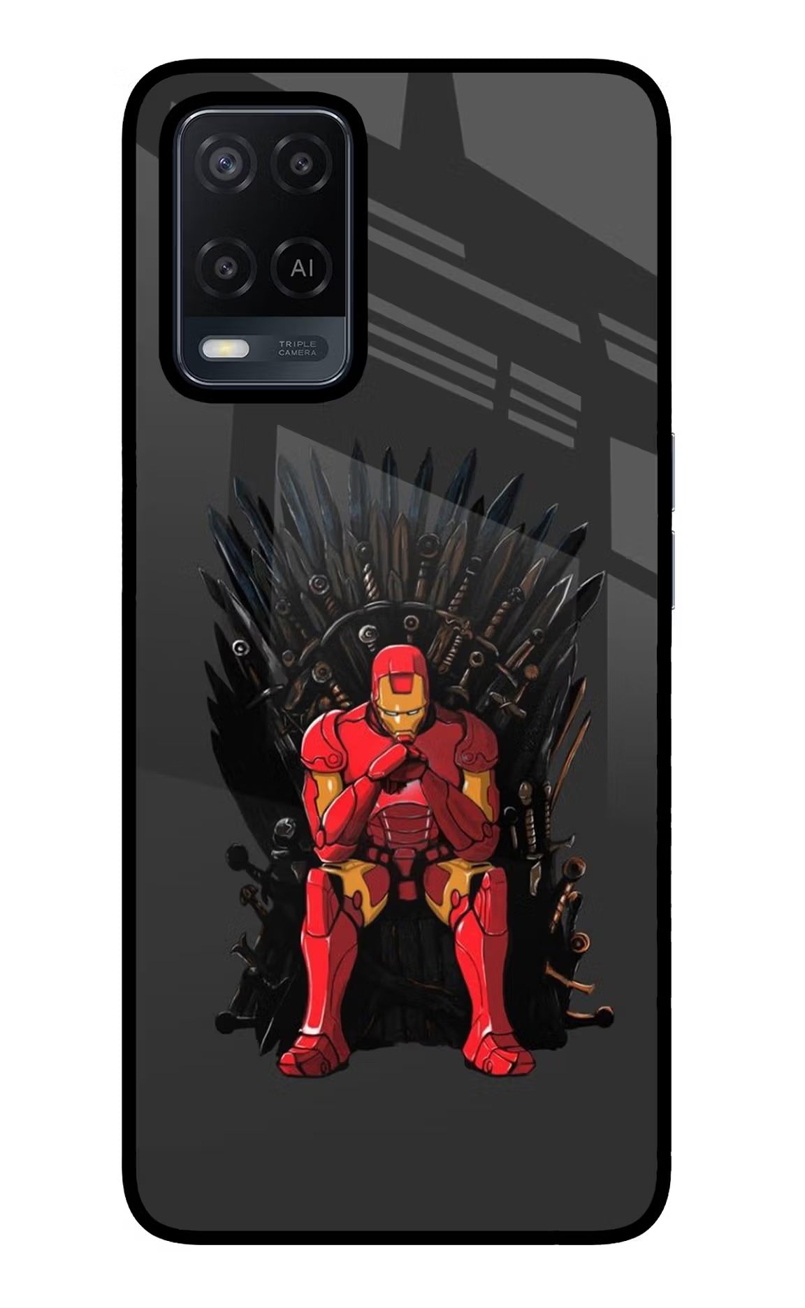 Ironman Throne Oppo A54 Glass Case Back Cover by Casekaro