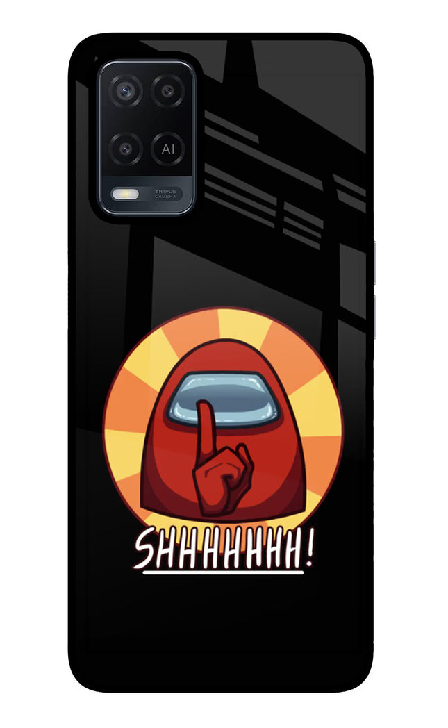 Among Us Shhh! Oppo A54 Glass Case Back Cover by Casekaro