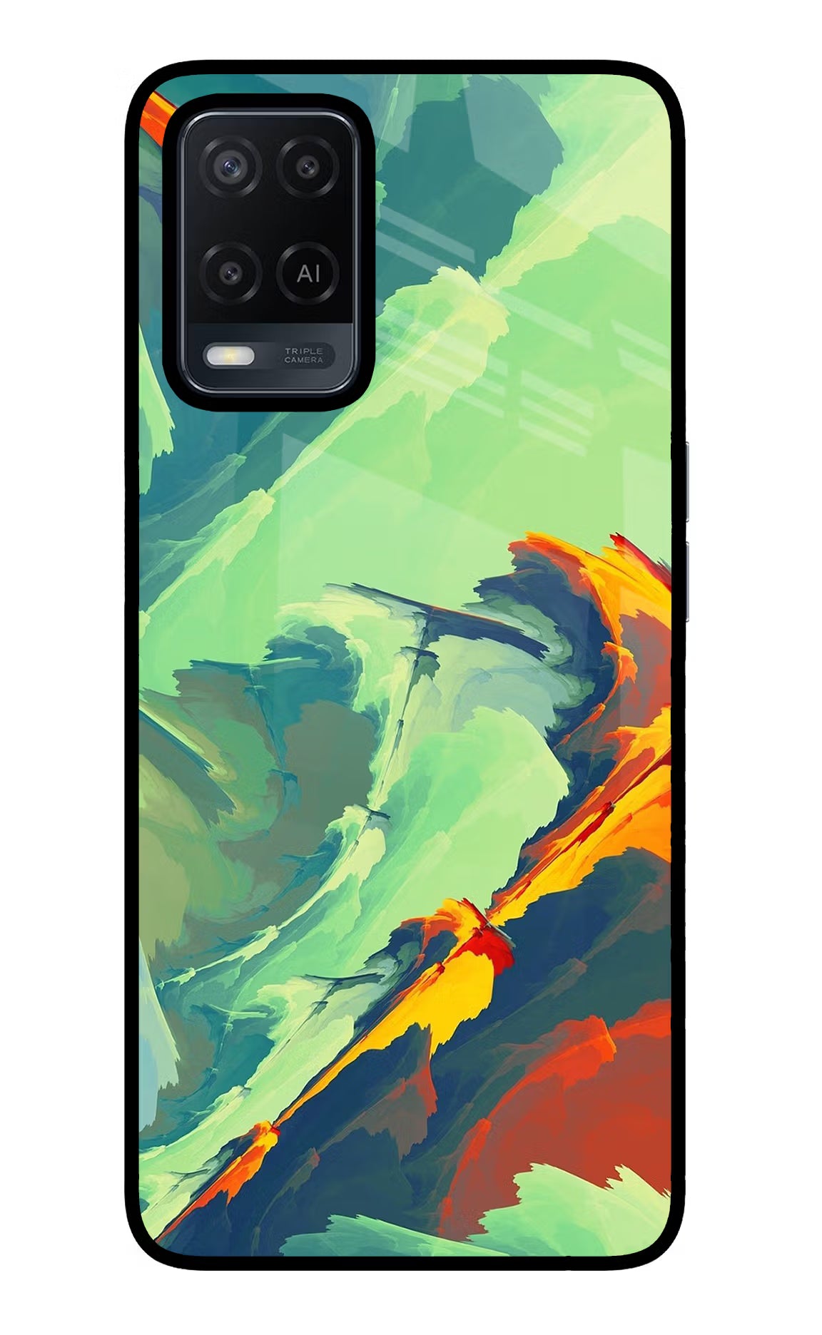 Paint Art Oppo A54 Glass Case Back Cover by Casekaro