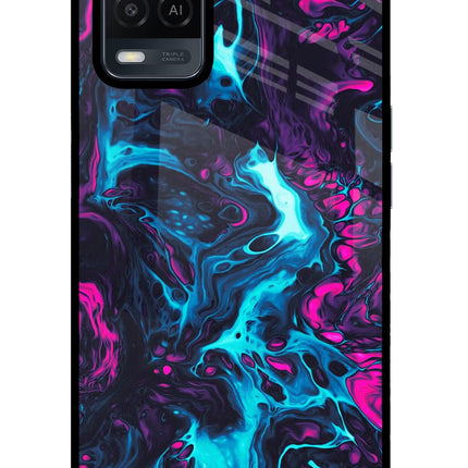 Abstract Oppo A54 Glass Case
