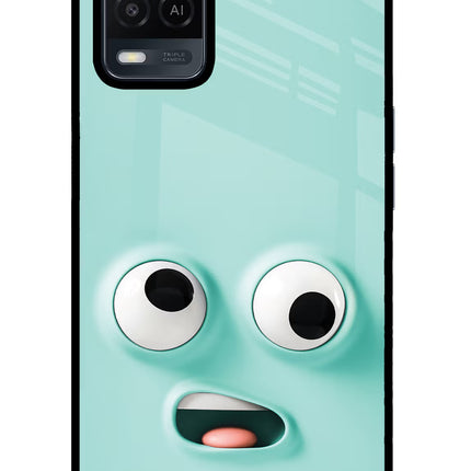 Funny Cartoon Oppo A54 Glass Case Back Cover by Casekaro