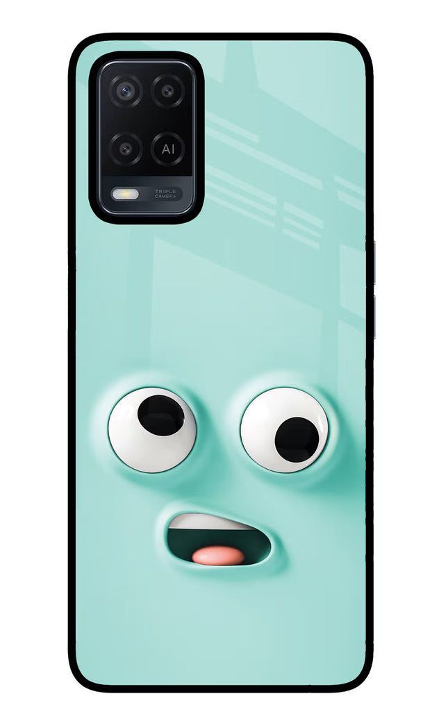 Funny Cartoon Oppo A54 Glass Case Back Cover by Casekaro