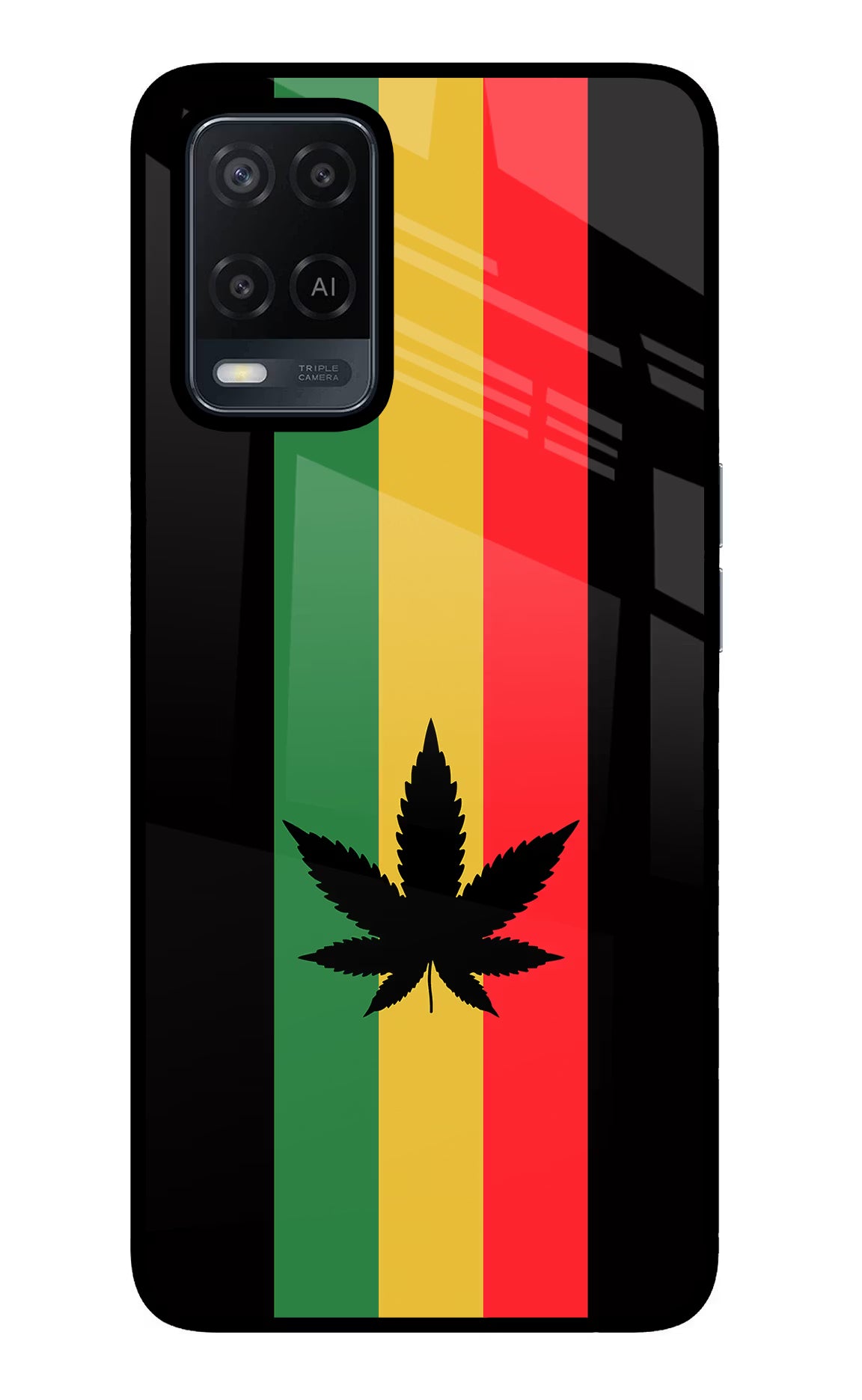 Weed Flag Oppo A54 Glass Case