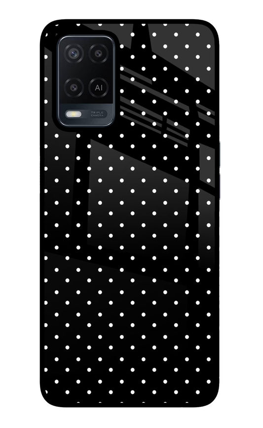 White Dots Oppo A54 Glass Case