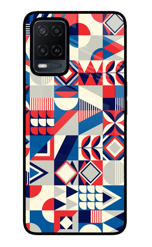 Colorful Pattern Oppo A54 Glass Case