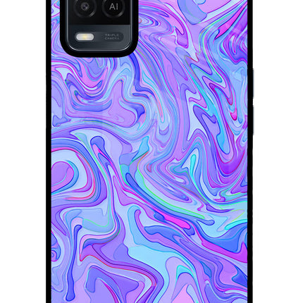 Glitter Oppo A54 Glass Case Back Cover by Casekaro