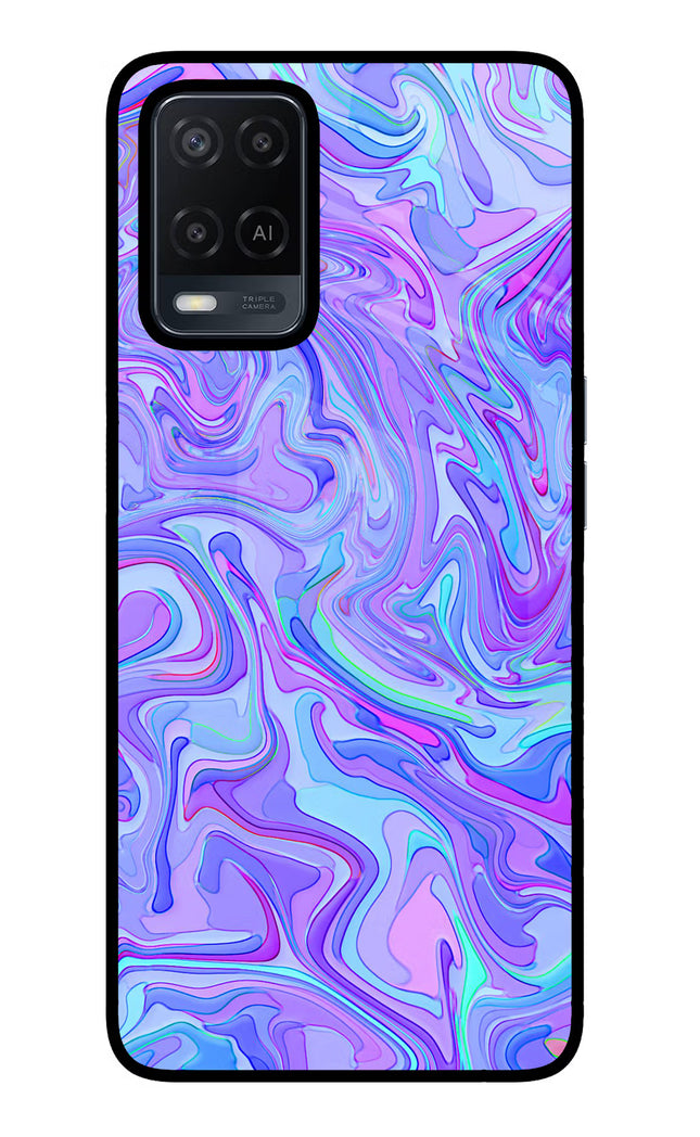 Glitter Oppo A54 Glass Case Back Cover by Casekaro