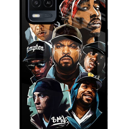 Rappers Oppo A54 Glass Case Back Cover by Casekaro