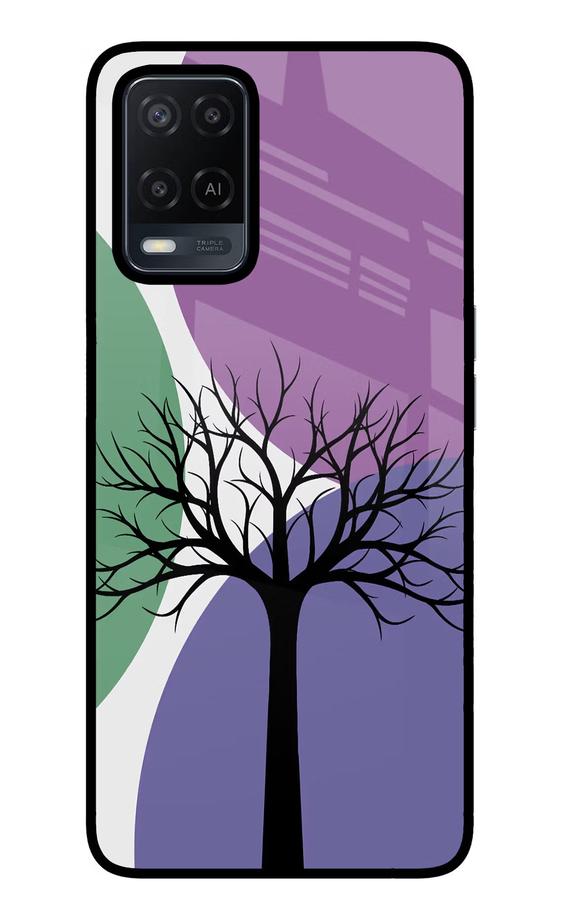 Tree Art Oppo A54 Glass Case