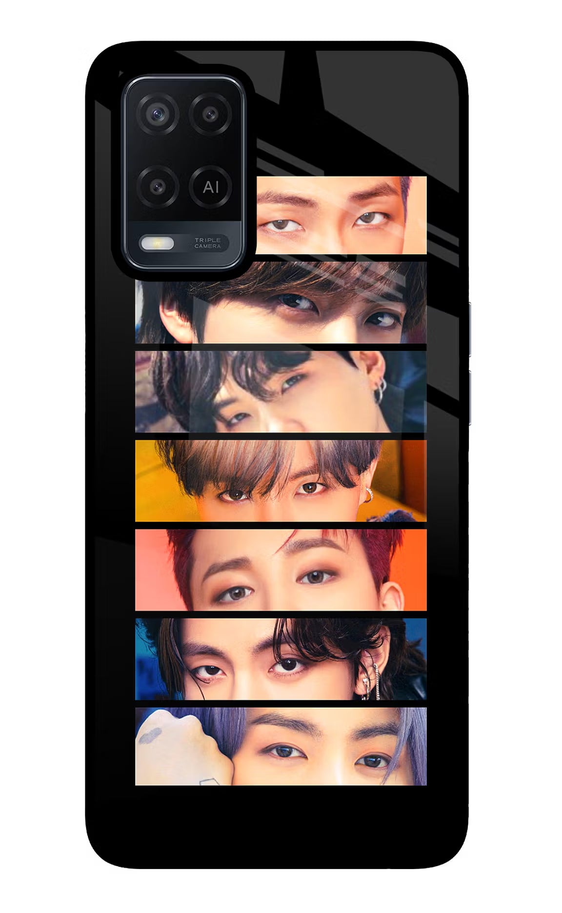 BTS Eyes Oppo A54 Glass Case Back Cover by Casekaro
