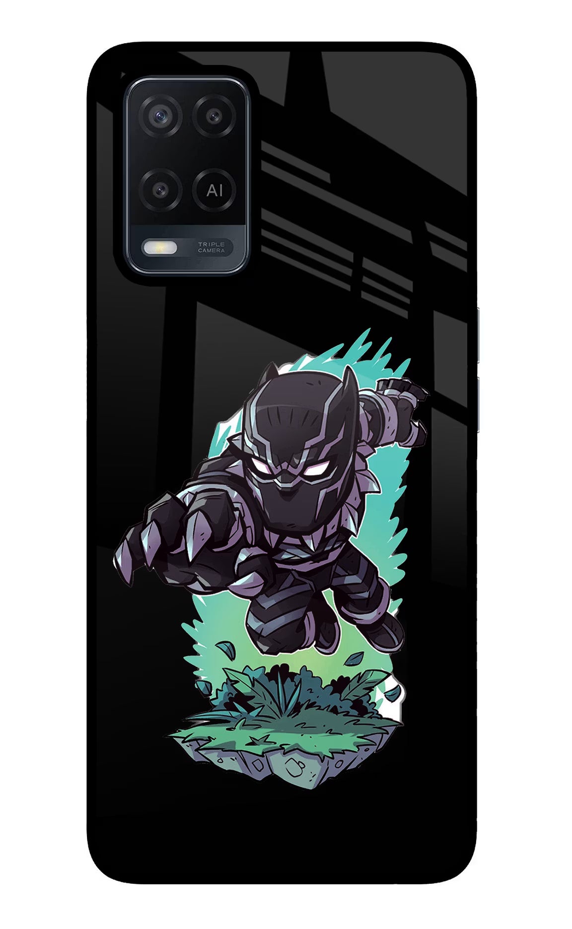 Black Panther Oppo A54 Glass Case