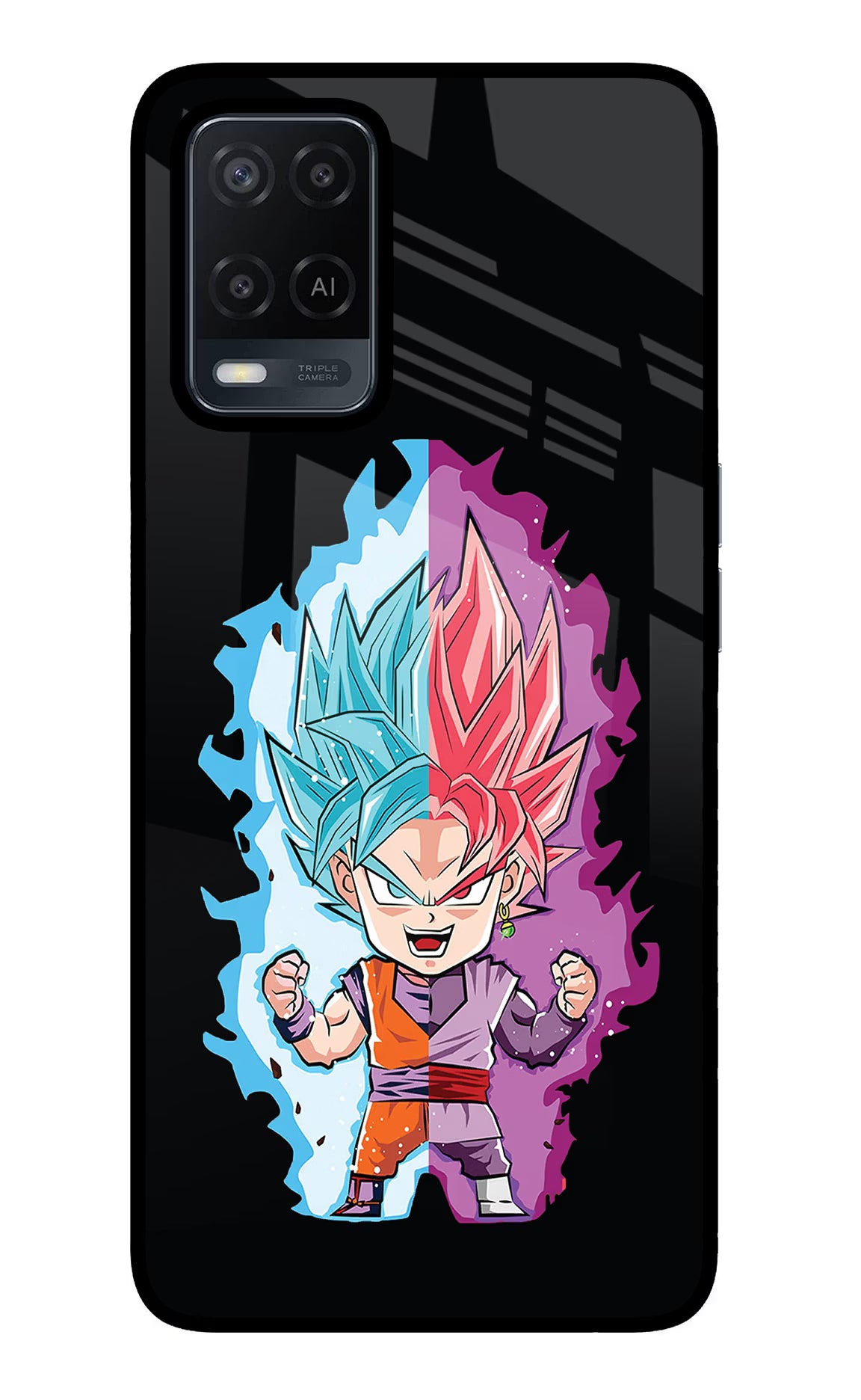 Chota Goku Oppo A54 Glass Case Back Cover by Casekaro